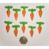 10 Handmade Edible Carrots, Celebration Cupcake Sugarpaste Decorations by Fairie