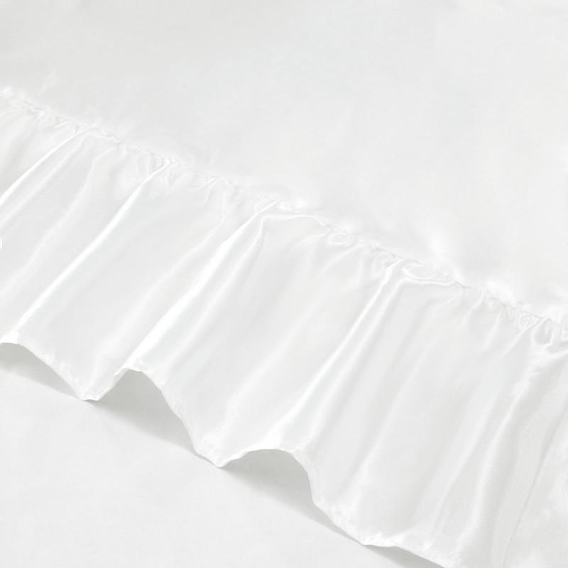 YPDY 1 Pack White Ruffle Tablecloth 60" x 102"