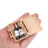 Miniature Red Wine Set: 1/12 Scale Wine Box, Bottles &