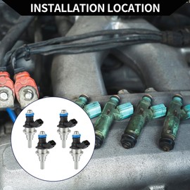 Hihaha No.L3K9-13-250A Fuel Injector for Mazda 3 2007-2013 2.3L for Mazda CX-7 2007-2012 2.3L / Engine Fuel Injection Nozzle/Durable / 4 Pcs Black