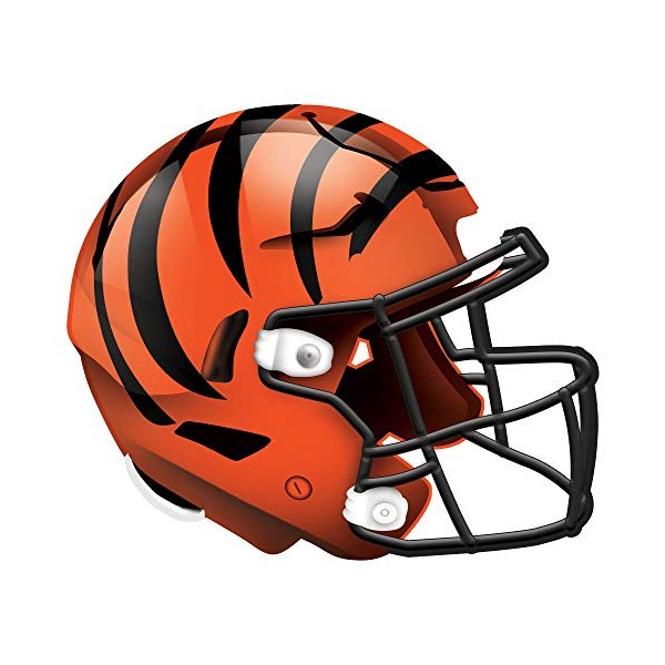 Fan Creations NFL Cincinnati Bengals Unisex Cincinnati Bengals Authentic Helmet, Team Color, 12 inch