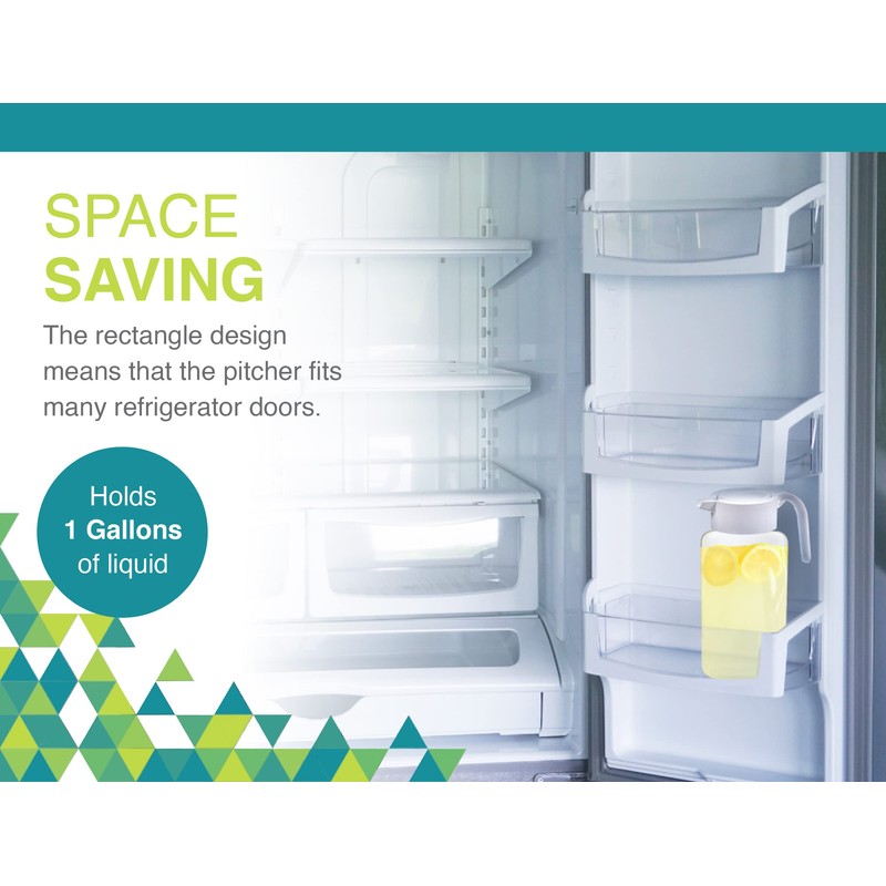 Arrow Home Products 1 Gallon Plastic Pitcher with Lid -