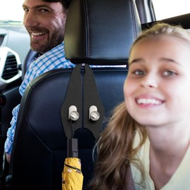 Car Seat Hooks for Headrest | Leather Car Headrest Hooks - Multifunctional Vehicle Headrest Hooks, High Load Capacity Back Seat Hangers