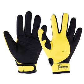 Seavenger Abyss Dive Gloves | 1.5mm Neoprene Mesh | Scuba Diving, Wakeboarding, Spearfishing (Yellow, Medium)