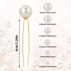 36Pcs Wedding Pearl Hair Pins, U Shaped Single Pearl Bobby