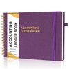 HAUTOCO Hardcover Accounting Ledger Book for Small Business Bookkeeping Horizontal