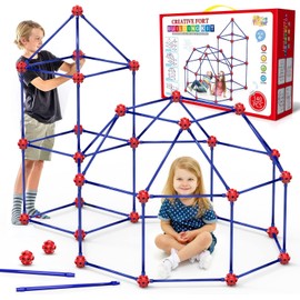 Fort Building Kit for Kids, Construction Toys, Christmas & Birthday Gift for 4 5 6 7 8 9 10 11 12 Years Old Boys and Girls
