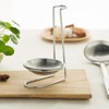 Stainless Steel Spoon Rest holder,Long Handle Vertical SPAC Saving Spoon
