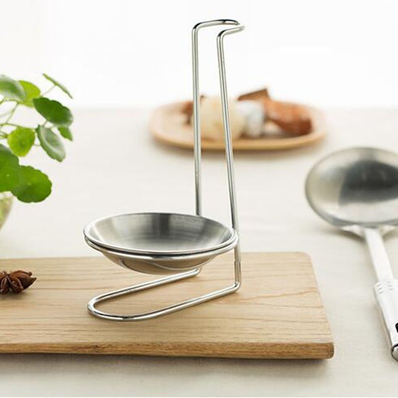 Stainless Steel Spoon Rest holder,Long Handle Vertical SPAC Saving Spoon