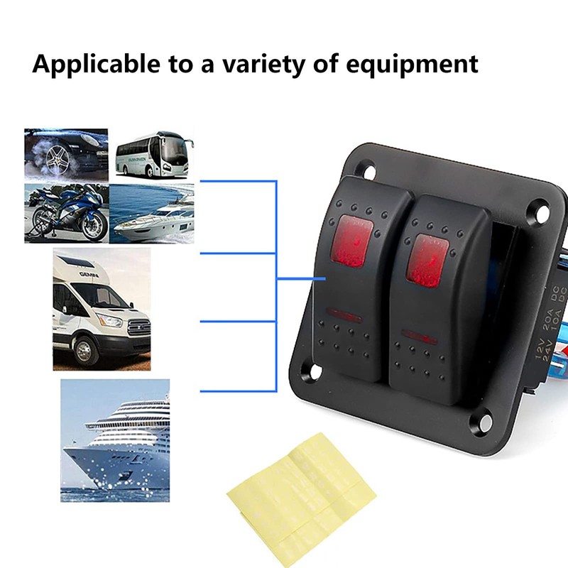 WANGCL Aluminum- 12v/24v Control Panel 2 Position ON/OFF Toggle Switch
