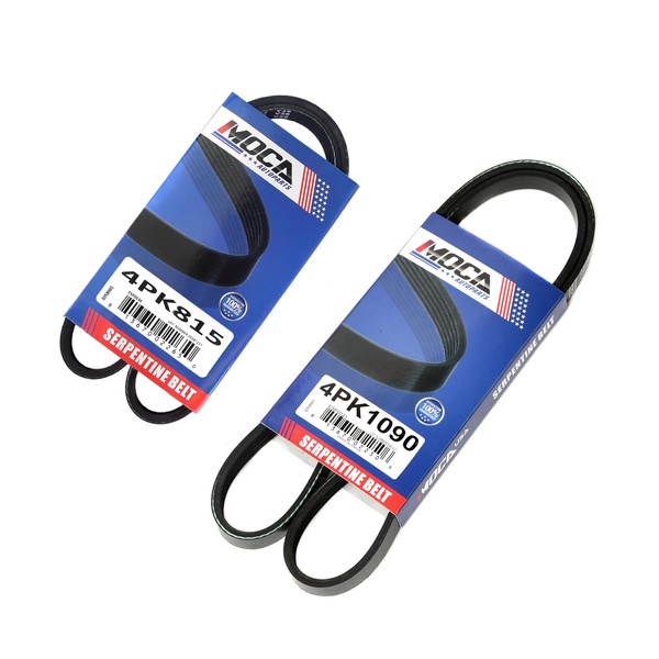 WINBEST 4PK1090 4PK815 2X EPDM Serpentine Belt Fit for Toyota