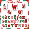 URROMA 26PCS Christmas Embroidered Iron on Patches, A-Z Letters Christmas