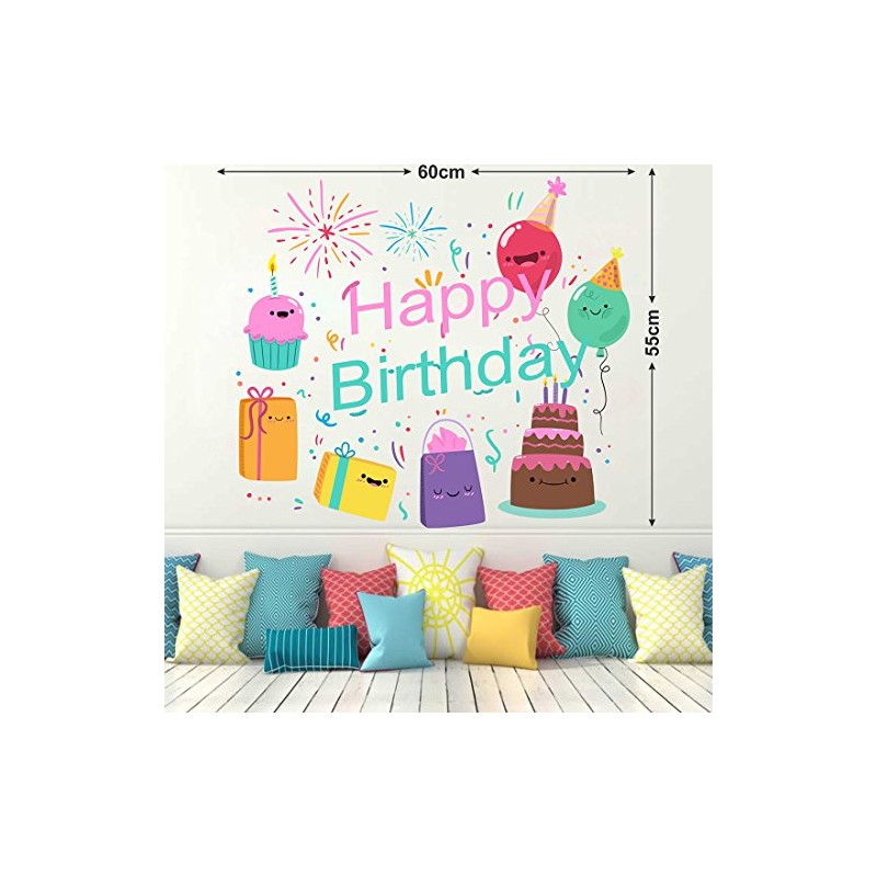 Wallstick Birthday Celebration wallsticker (Vinyl 60 cm x 55 cm)