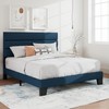 SHA CERLIN Full Platform Bed Frame with Upholstered Fabric Headboard,