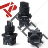 APIELE 2PCS 22MM 3 Position Selector Switch Momentary 1NO1NO LA139A-ED53