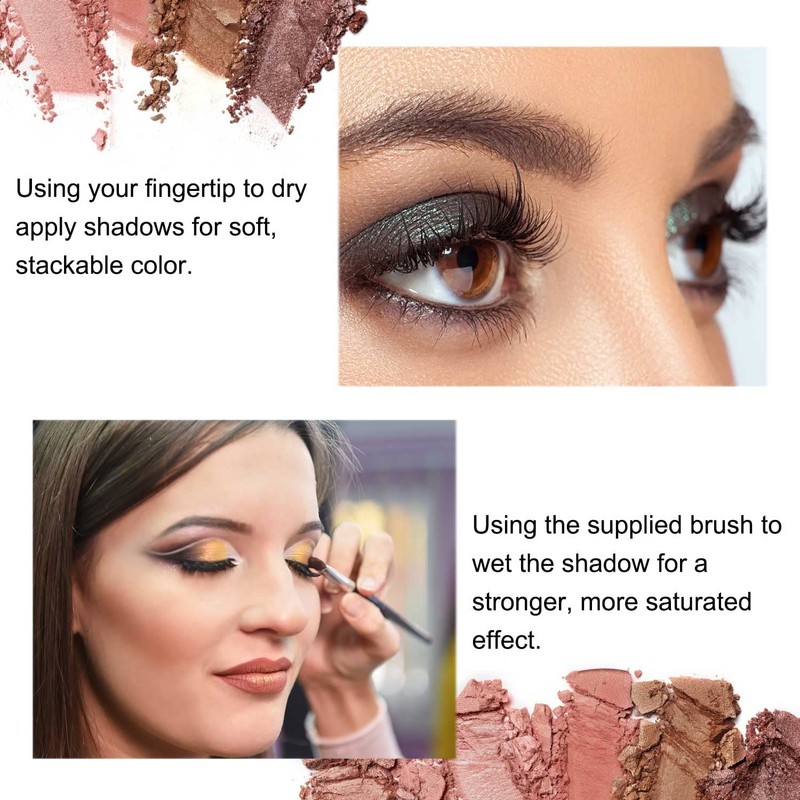 10 Colours Shimmering Matte Eyeshadow Makeup Palette Nude Glittering Pigment