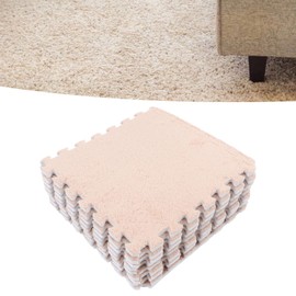 Baldosas de Espuma, 10 Piezas Alfombra de Espuma de Felpa Alfombra de Espuma de Rompecabezas de Felpa Alfombra de Espuma de Felpa Suave y Gruesa con Juntas Divididas Alfombra de