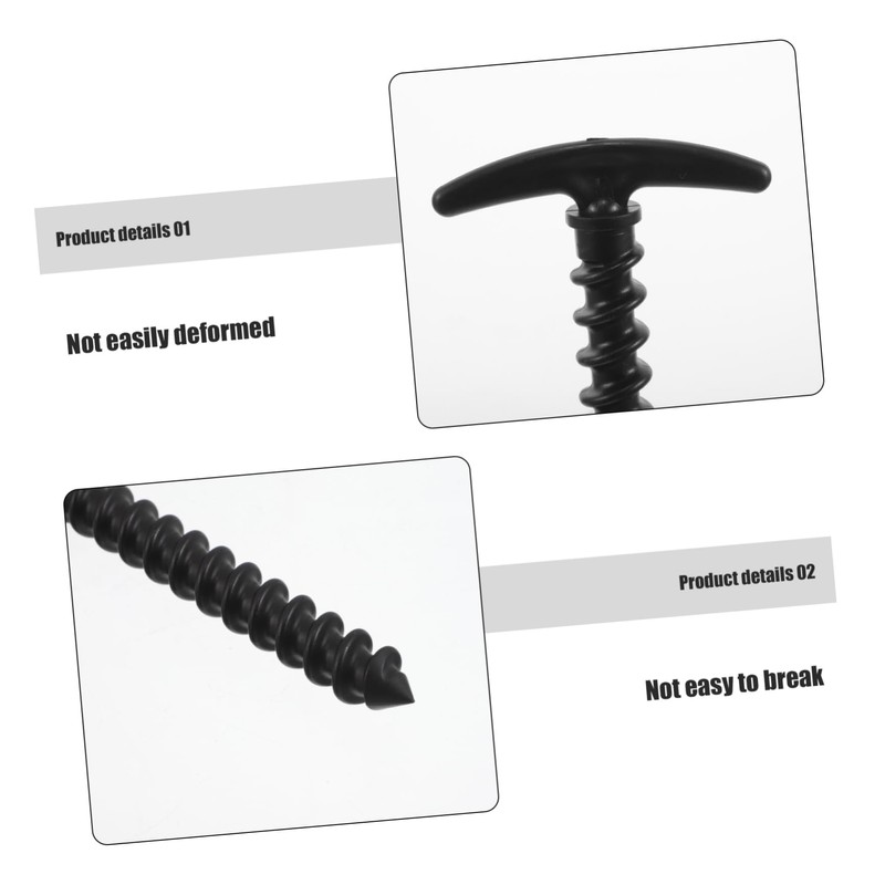BUGUUYO 10pcs High Strength Plastic Tent Pegs Lightweight Camping Stakes