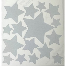 Calcomanías reflectantes de estrellas blancas LiteMark, 3M Scotchlite, varios tamaños para cascos, bicicletas y coches (paquete de 16)