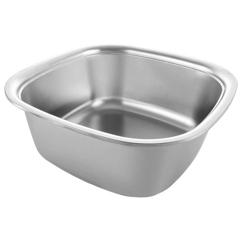 ASelected Washing Up Bowl, Stainless Steel square Washing Basin, Dishtub,