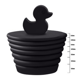 XXLDZSW TY - Tapón universal de silicona para tina (2 unidades), color negro y gris