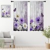 EGLGCC Purple Floral Curtains Farmhouse Flower Retro Rustic Country Lavender