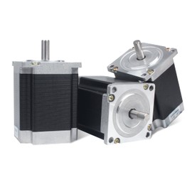 RATTMMOTOR 3pcs Nema23 Stepper Motor 23HS8430B Dual Shaft 57mm×57mm×76mm Stepper Motor 270Oz-in 1.8° 3A 4 Lead Wire for CNC Router Milling Engraving Machine