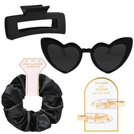 GUIZIYAO Bride to Be Heart Glasses, Bridesmaids Scrunchies, Hairpins, Wedding Sunglasses, Bridal and Stag Nights, Women's Accessories and Wedding Decorations (C)