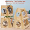 Ownpets Cat Scratcher Cat House, Double-Layer Triangular Shape Cat Scratching
