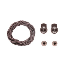 LAZY LACES Elastic No Tie Lock Shoelaces for Sports, Walking, Trekking & Running | Toddlers, Kids, Adults, Elderly, Disabled & People with Low Mobility (Reflective Brown)