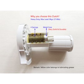 Luanxu Universal Roller Shade Clutch for 1 1/2" (38mm) Tube with Metal Bracket & Bead Chain, Roller Blind Replacement Spare Repair Parts, Metal Core, Long Service Life, Heavy Duty, Max Load 8KG