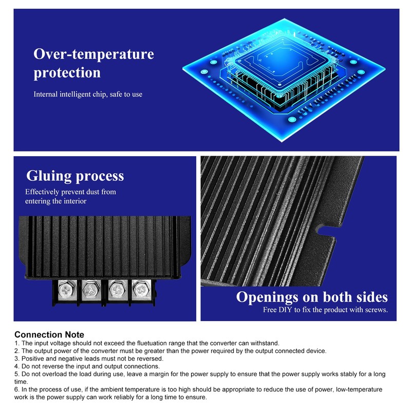 MZHOU 720W Dc-Dc 48V 15A Power Converter 12V/24V to 48V
