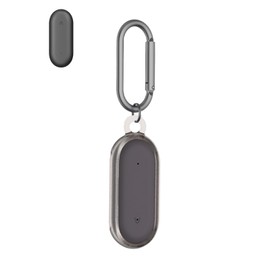 Compatible with PLAUD NotePin AI Voice Recorder，Clear PC Shockproof Protective Cover with Keychain,Clear Gray
