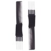 2 Professional Hair Salon Backing Combs Black Carbon Combs