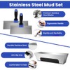 Drywall Hand Tools Kit, Drywall Knife Set with Putty Knives,