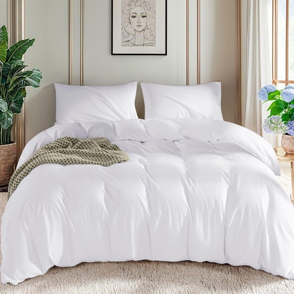 SONORO KATE 100% Washed Microfiber Duvet Cover Set 3 Pieces,