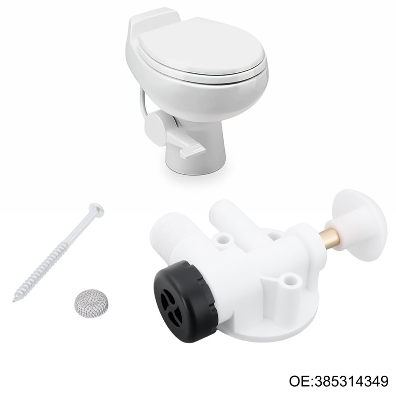 Briny River RV-Toilettenwasserventil-Montagesatz 385314349 Kompatibel mit Sealand Dometic Pedal Flush