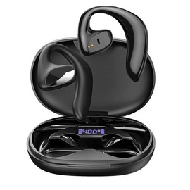 Open Ear Headphones Wireless Earbuds Bluetooth. HiFi Stereo Headphones Headset Ear Hook Air Conduction S900 Sport Earphone (Black).