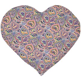 GIRAFFENLAND Bio-Bio-Dinkelkissen Herz ca. 30x25cm - Bio Füllung & Bio Stoff Psychedelic Heart - Wärmekissen - Körnerkissen - Ein charmantes Geschenk