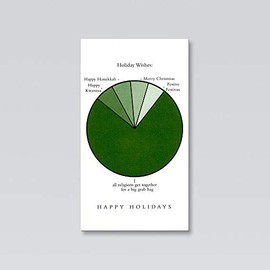 Quiplip Funny Holiday Christmas Hanukkah (6-Pack) Greeting Card, White 6 Pack