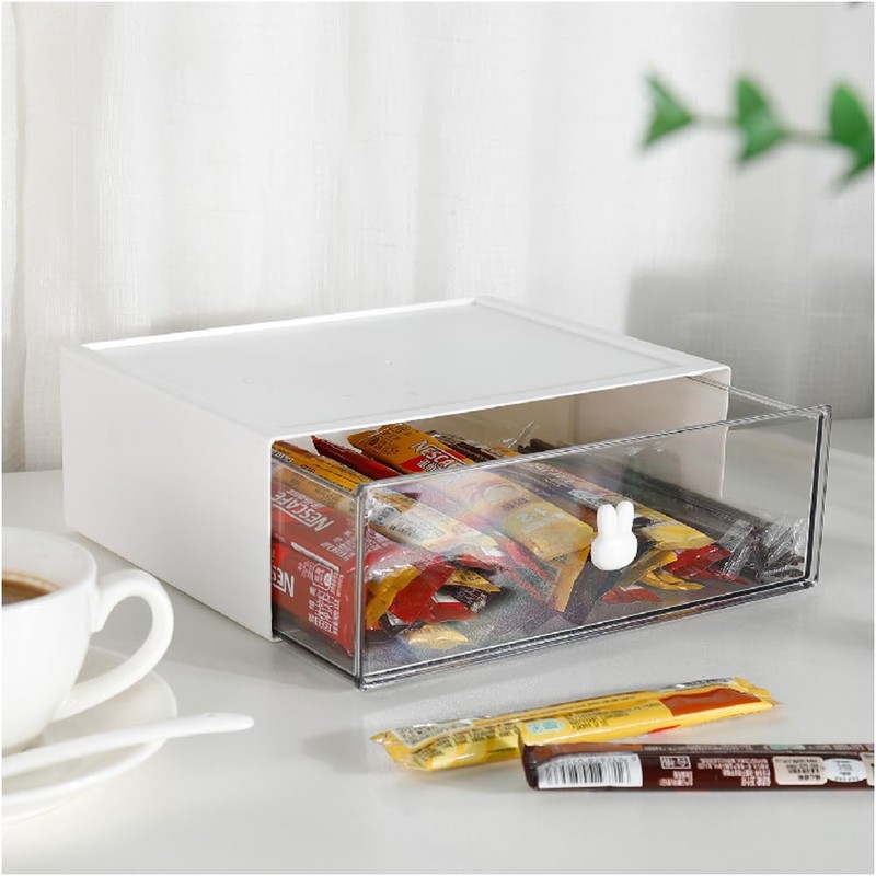 BAIEUEJO Tea Organizer,Stackable Tea Box,Tea Box for Storage Tea Bag,Coffee,Straw