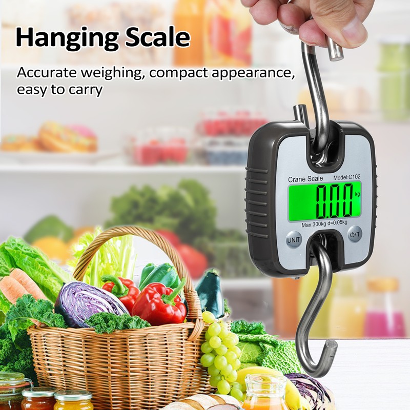 Mini Hook Scale 300kg Portable Water Resistant Industrial Electronic Crane