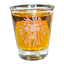 2oz Lion Portrait Shotglass LASER
