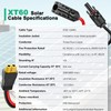 Hiutgowt 12AWG XT60 Solar Cable 3FT, Solar to XT60 Cable