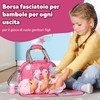 BABY born Borsa per pannolini rosa/grigia per bambole – Include