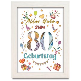 80th Birthday Money Gift, Gifts for 80th Birthday Woman Man Money Gifts Happy 80th Birthday, Cool 80th Birthday Gift Ideas for Friends Family Colleague Lovers