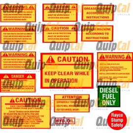 Rayco Stump Grinder Safety Set for RG1625A. Many other safety sets available.