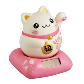 Solar Maru Happy Maneki Cat Cherry Blossom