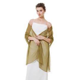 BEAUTELICATE Women's Scarf, Large Scarf, UV Protection, Cooling Protection, Shawl, UV Protection, Cover Up Toy, Sun Protection, Arm Cover, Thin, Soft, Olive Green (Style 2)