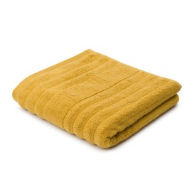 Gözze - Milan Terry Towel, Soft and Absorbent, 70% Organic Cotton/30% Viscose (Bamboo), Vegan, 50 x 100 cm - Mustard